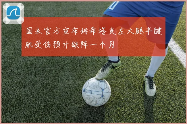 国米官方宣布姆希塔良左大腿半腱肌受伤预计缺阵一个月