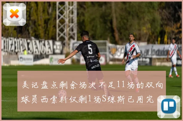 美记盘点剩余场次不足11场的双向球员西索科仅剩1场S琼斯已用完